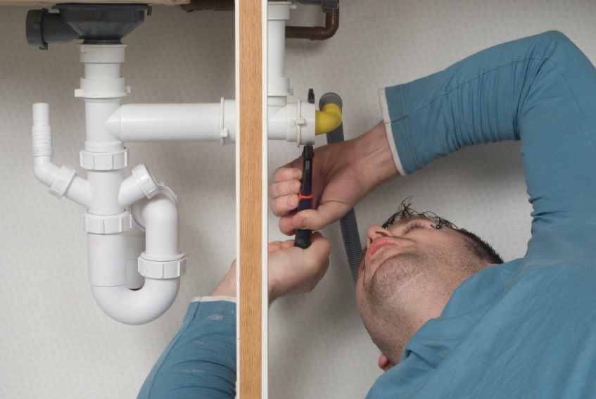 home plumber under sink