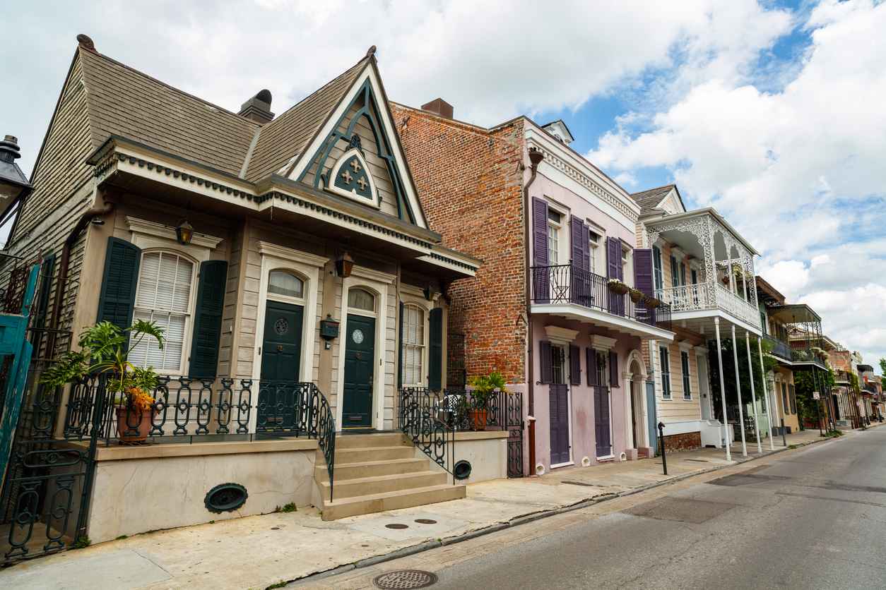 Beautiful architecture of the French Quarter in New Orleans, Louisiana