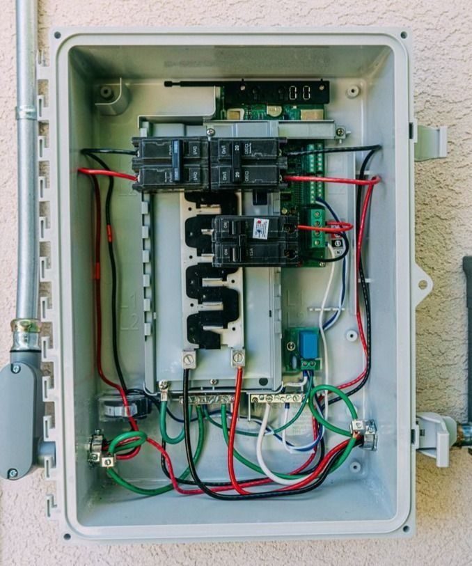 Outdoor subpanel for hot tub installation