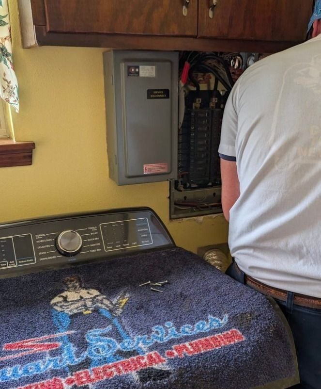home wiring repair by a Stuart professional near the washer